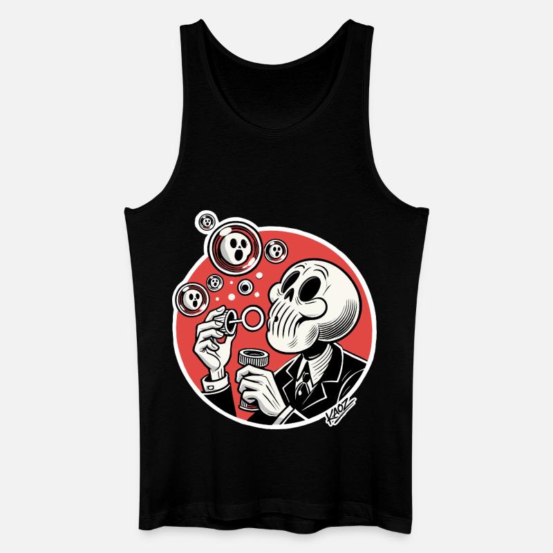 Skelettblasen-Illustration - Männer Bio Tank Top - Schwarz