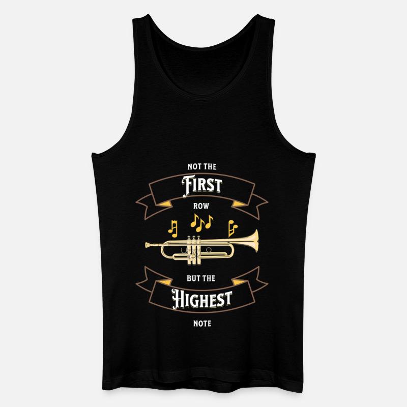 Trompete Zitat Höchsten Töne - Männer Bio Tank Top - Schwarz