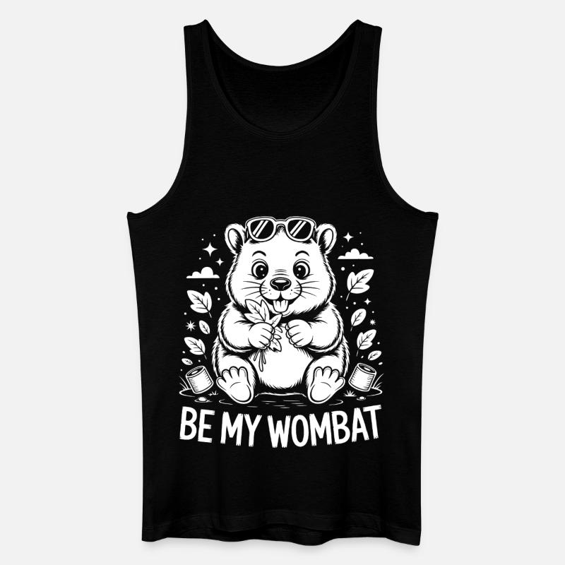 Sois mon Wombat – Mignon Wombat - Débardeur bio Homme - noir