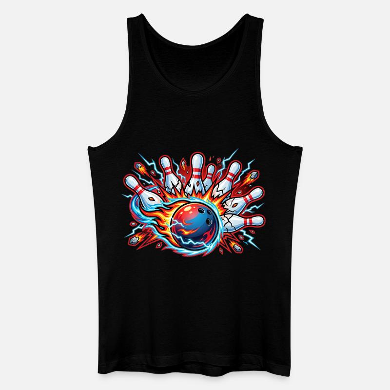 Bowling - Männer Bio Tank Top - Schwarz