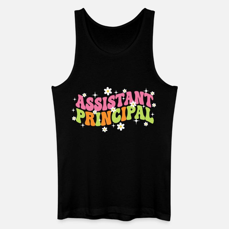 Assistant Principal Retro Groovy - Männer Bio Tank Top - Schwarz