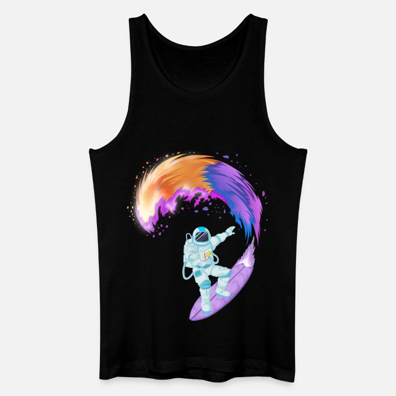 Chemise spatiale de surf d’astronaute - Débardeur bio Homme - noir