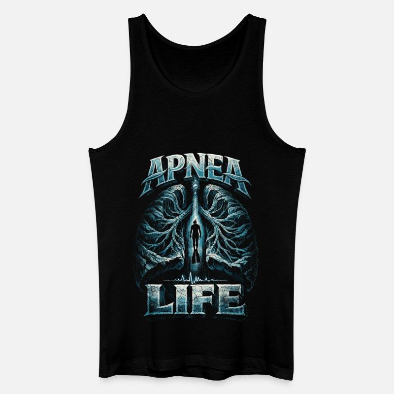 Apnoetauchen Freitauchen Apnea Life - Männer Bio Tank Top - Schwarz