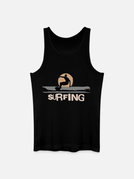 Surf Surfen Surfer - Débardeur bio Homme - noir