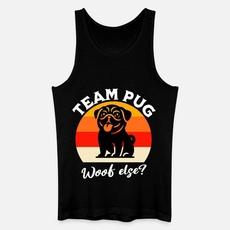 Team Mops - Männer Bio Tank Top - Schwarz