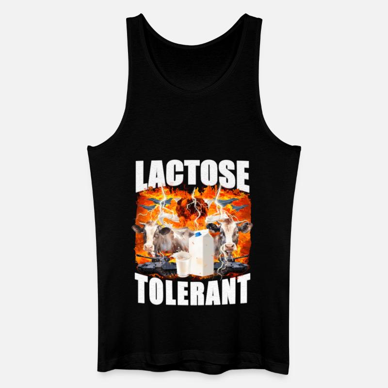 Laktosetolerantes Sarkasmus-Meme - Männer Bio Tank Top - Schwarz