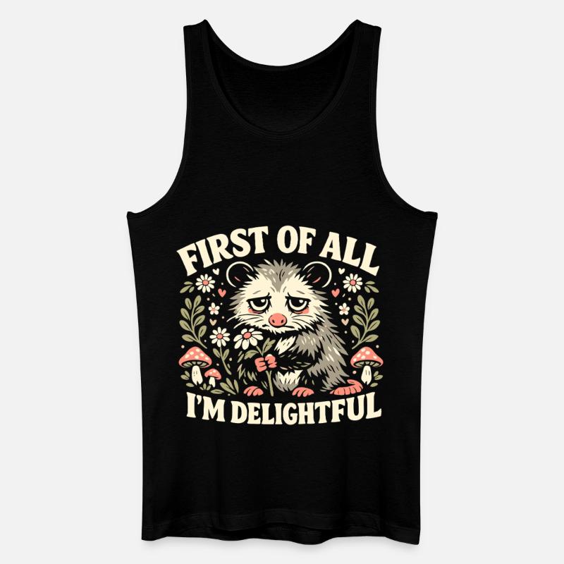 Charmantes Opossum - Männer Bio Tank Top - Schwarz