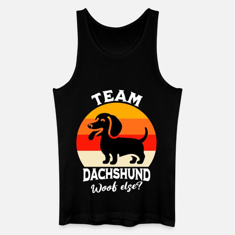 Team Dackel - Männer Bio Tank Top - Schwarz