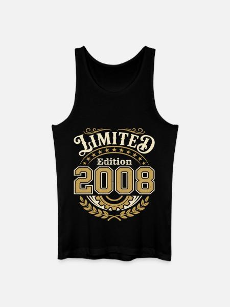 Vintage 2008 Vintage Limited Edition - Økologisk tanktop til mænd - sort
