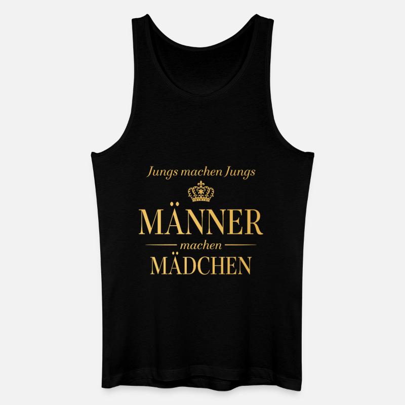 Jungs machen Jungs – Männer machen Mädchen - Männer Bio Tank Top - Schwarz