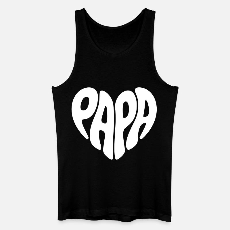 Papa - Männer Bio Tank Top - Schwarz