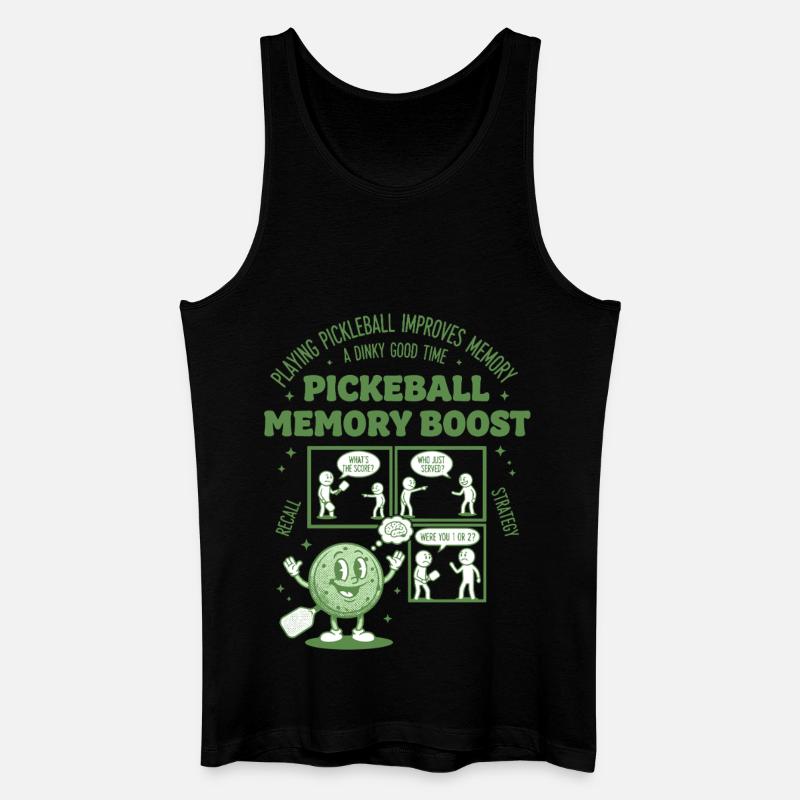 Pickleball Memory Boost Funny Player Love - Men’s Organic Tank Top - black