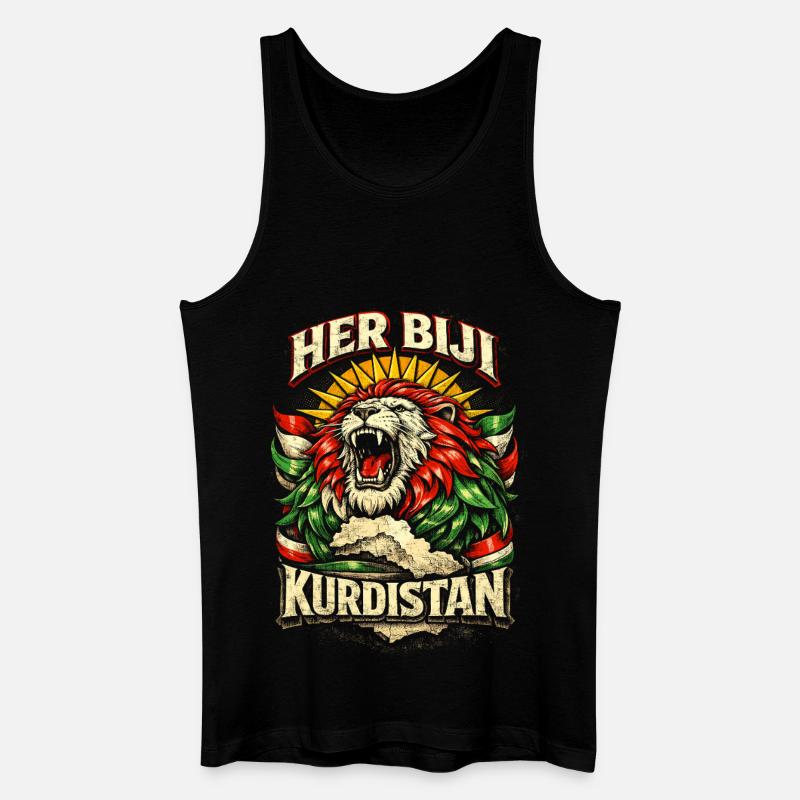 Her Biji Kurdistan Kurde Kurden - Männer Bio Tank Top - Schwarz