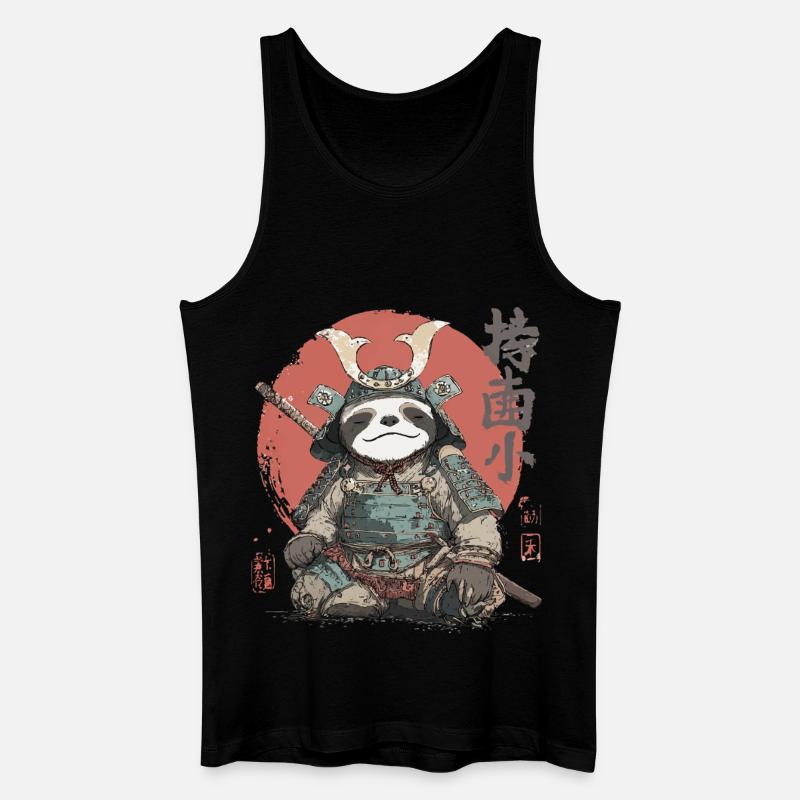 Sloth Samurai Armor - Men’s Organic Tank Top - black
