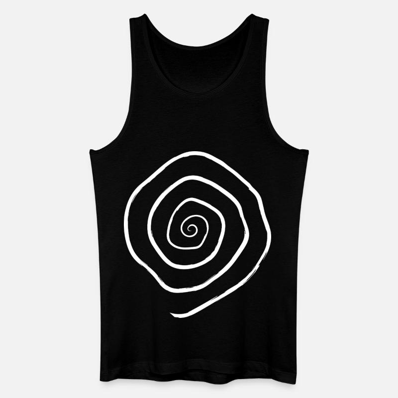 spirale - Männer Bio Tank Top - Schwarz