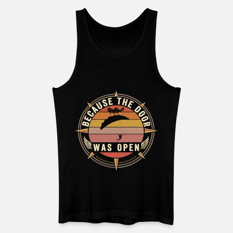 Fallschirmspringer Retro Himmel Flug - Männer Bio Tank Top - Schwarz