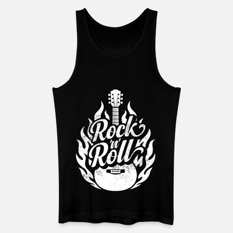 Rock 'n' Roll - Männer Bio Tank Top - Schwarz