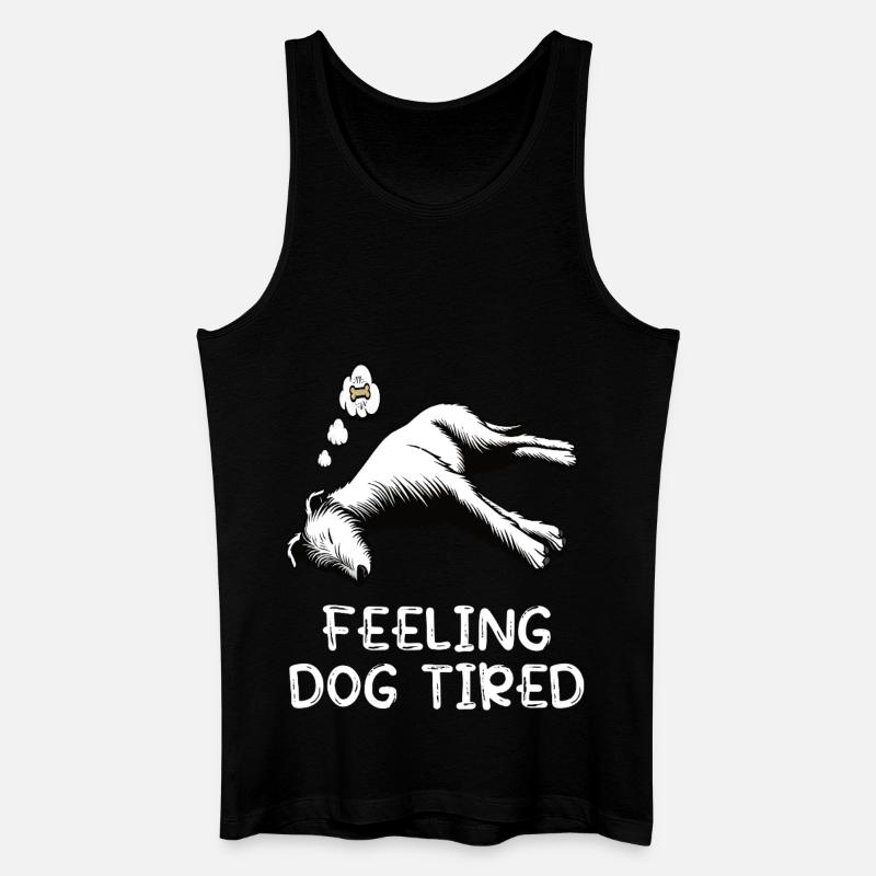 Feeling Dog Tired Irischer Wolfshund Wolfshunde - Männer Bio Tank Top - Schwarz