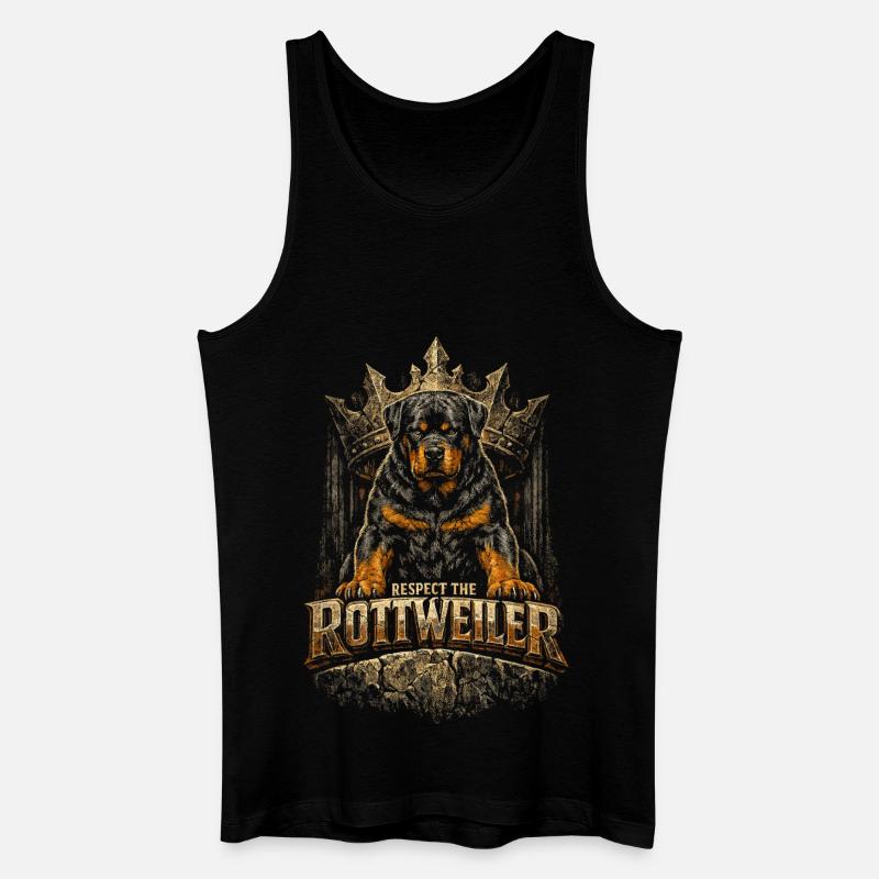 Respect The Rottweiler Hund - Männer Bio Tank Top - Schwarz