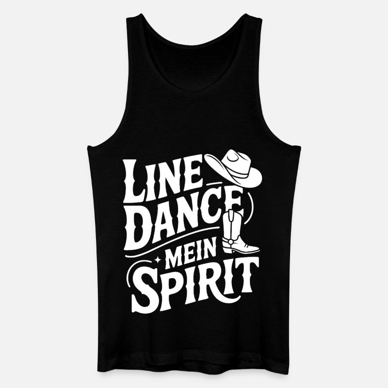 Line Dance Mein Spirit - Männer Bio Tank Top - Schwarz