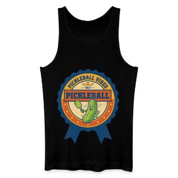 Pickleball Funny Player Pickle Ball Lovers Playing - Men’s Organic Tank Top - black - Front