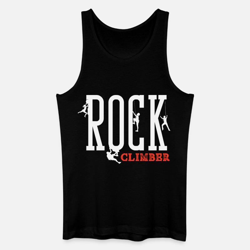 Rock Climber Schriftzug Kletterer Design - Männer Bio Tank Top - Schwarz