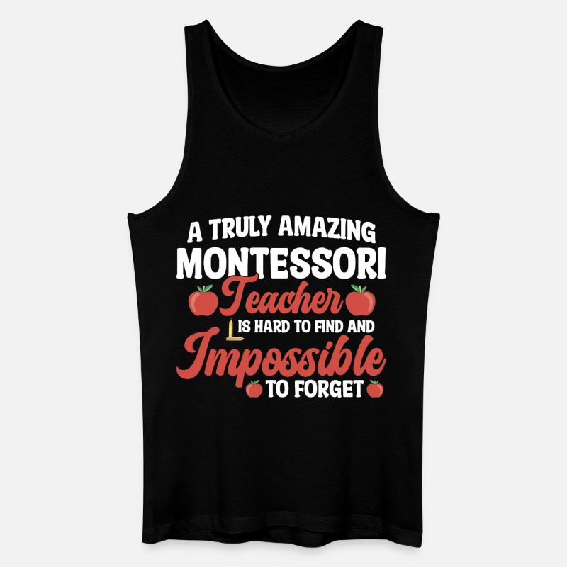 Montessori-Methode-Schulmitarbeiter Montessori - Männer Bio Tank Top - Schwarz