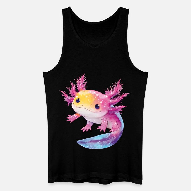 Axolotl - Männer Bio Tank Top - Schwarz