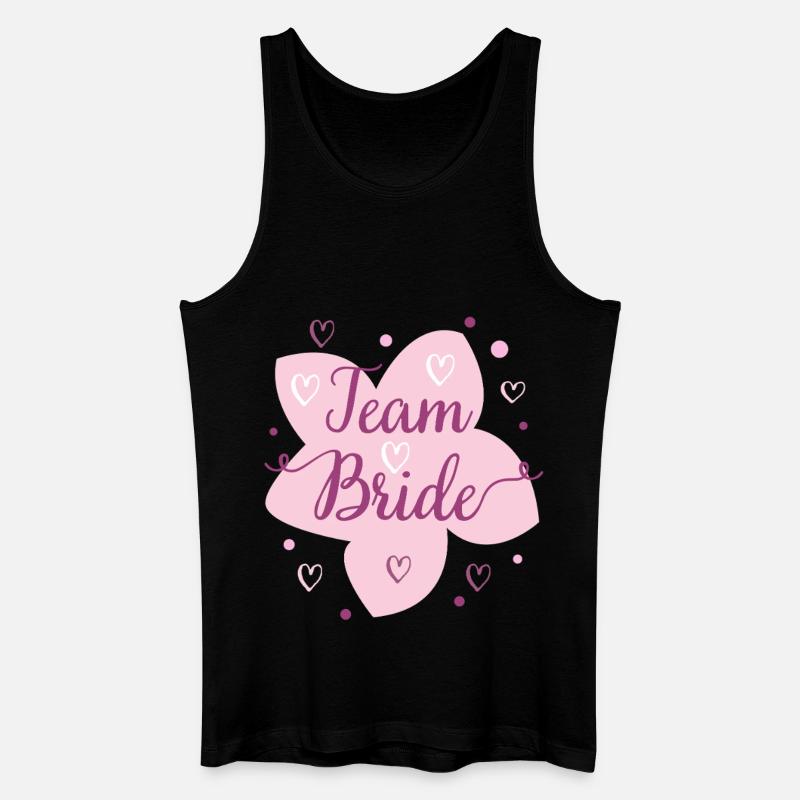 Hochzeit Team Bride Blüten Design - Männer Bio Tank Top - Schwarz