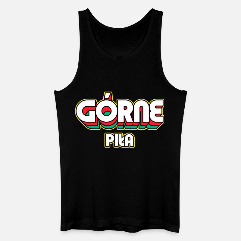 Górne Piła. Retro District Name - Men’s Organic Tank Top - black