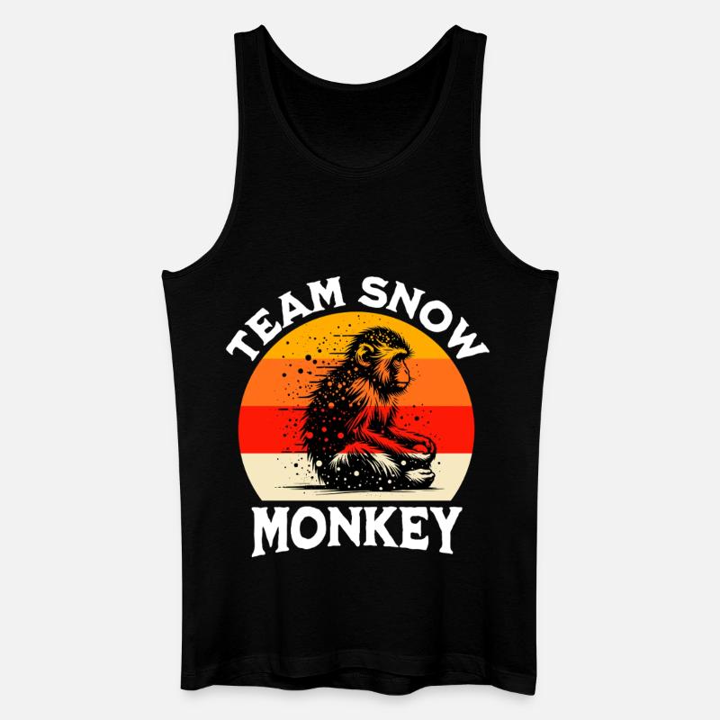 Team Schneeaffe - Männer Bio Tank Top - Schwarz