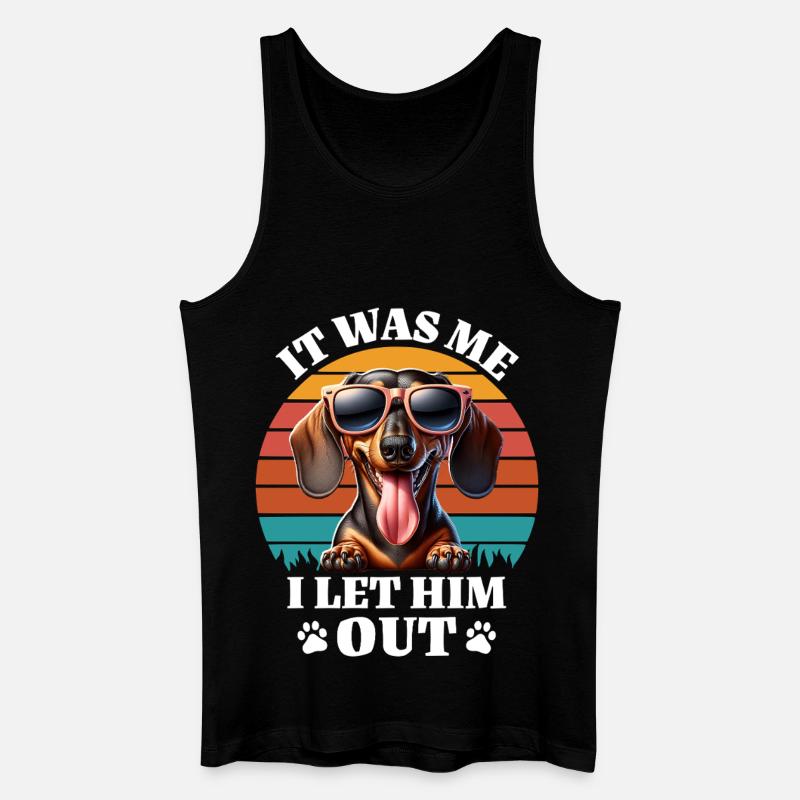 Lustige Dackel Sprüche - Männer Bio Tank Top - Schwarz