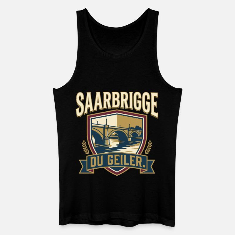 Saarbrigge Du Geiler - Männer Bio Tank Top - Schwarz