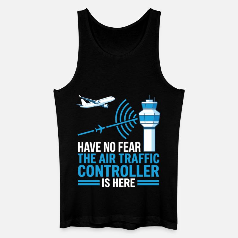 Air Traffic Controller Fluglotse Geschenk - Männer Bio Tank Top - Schwarz