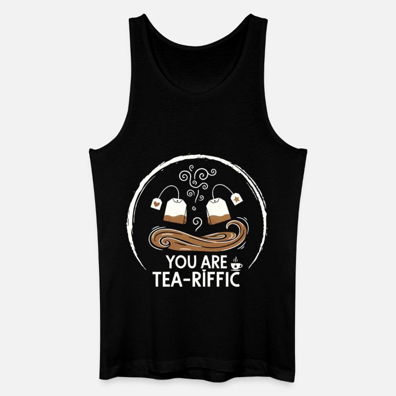 Tea pun - Men’s Organic Tank Top - black