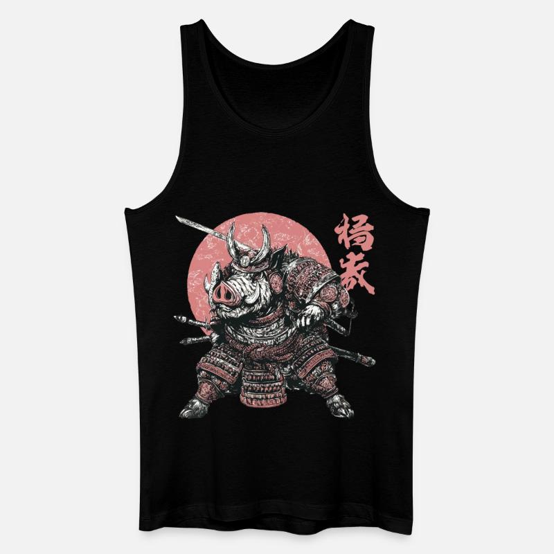 Samurai Boar Armor Clash - Men’s Organic Tank Top - black