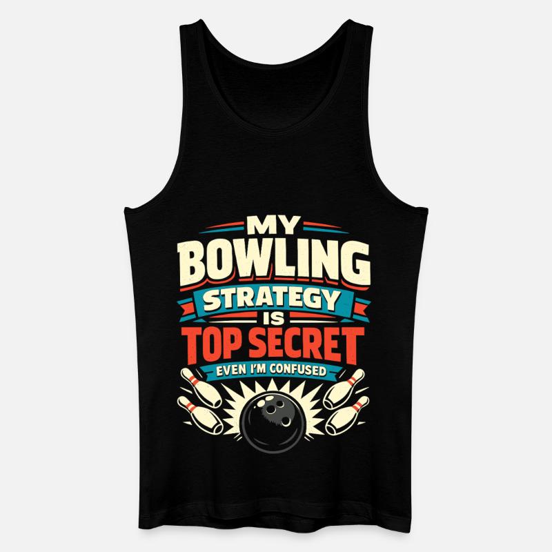 Bowling Strategie - Männer Bio Tank Top - Schwarz