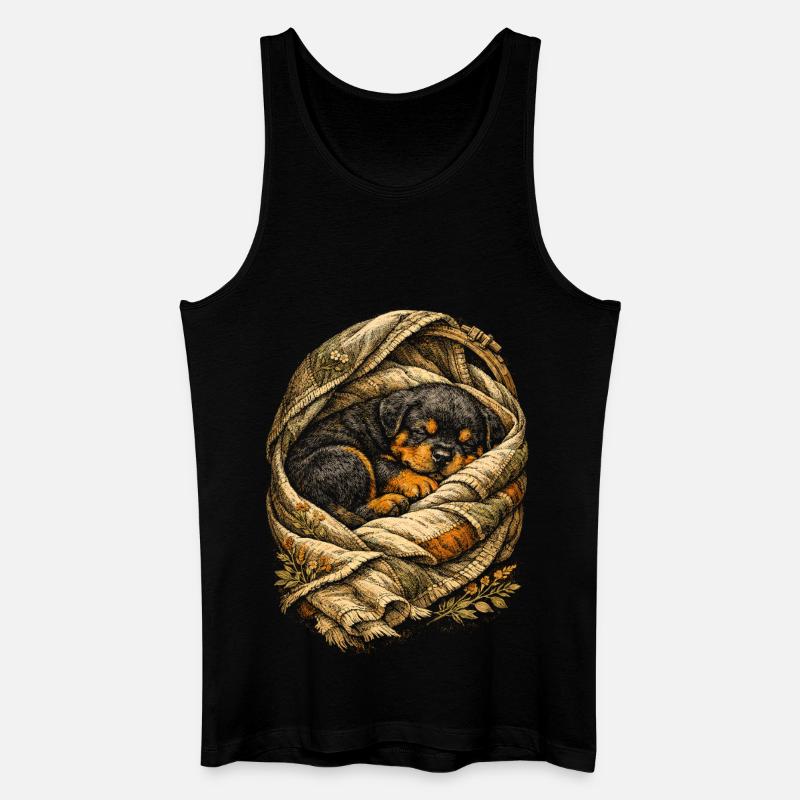 Rottweiler Welpe Hund - Männer Bio Tank Top - Schwarz