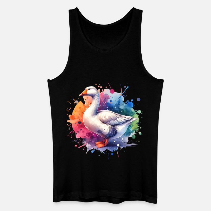 Pilgrim Gans Geschenk - Männer Bio Tank Top - Schwarz