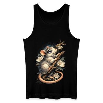 Rat de couleur Rat fantaisie Rat de la grande souris Rat domestique - Débardeur bio Homme - noir - Devant
