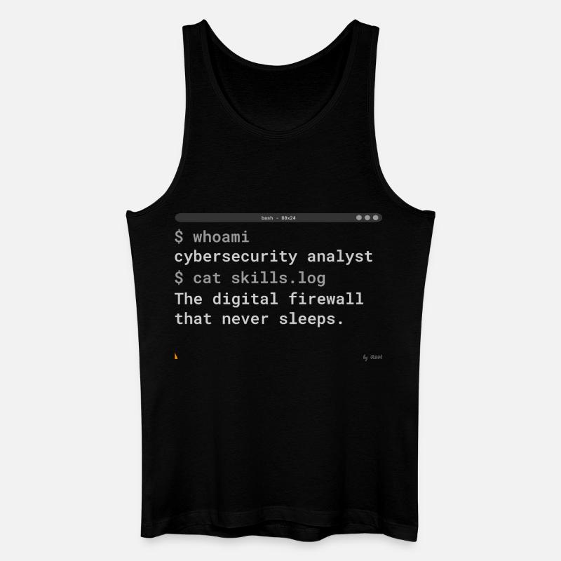 Cybersecurity Analyst Terminal - IT Gift - Men’s Organic Tank Top - black