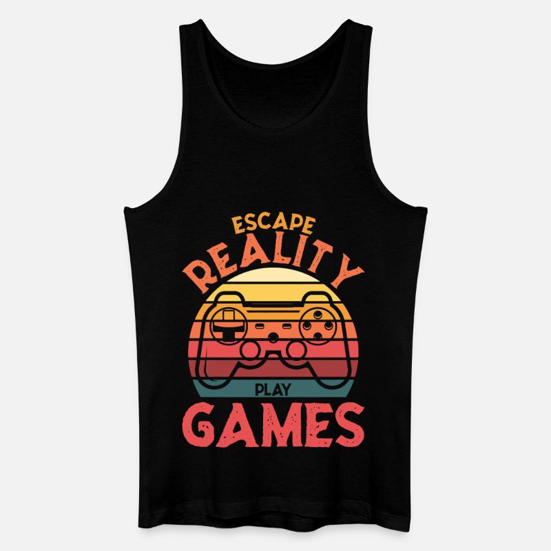 Escape Reality – Spiele & Play Retro Controller - Männer Bio Tank Top - Schwarz