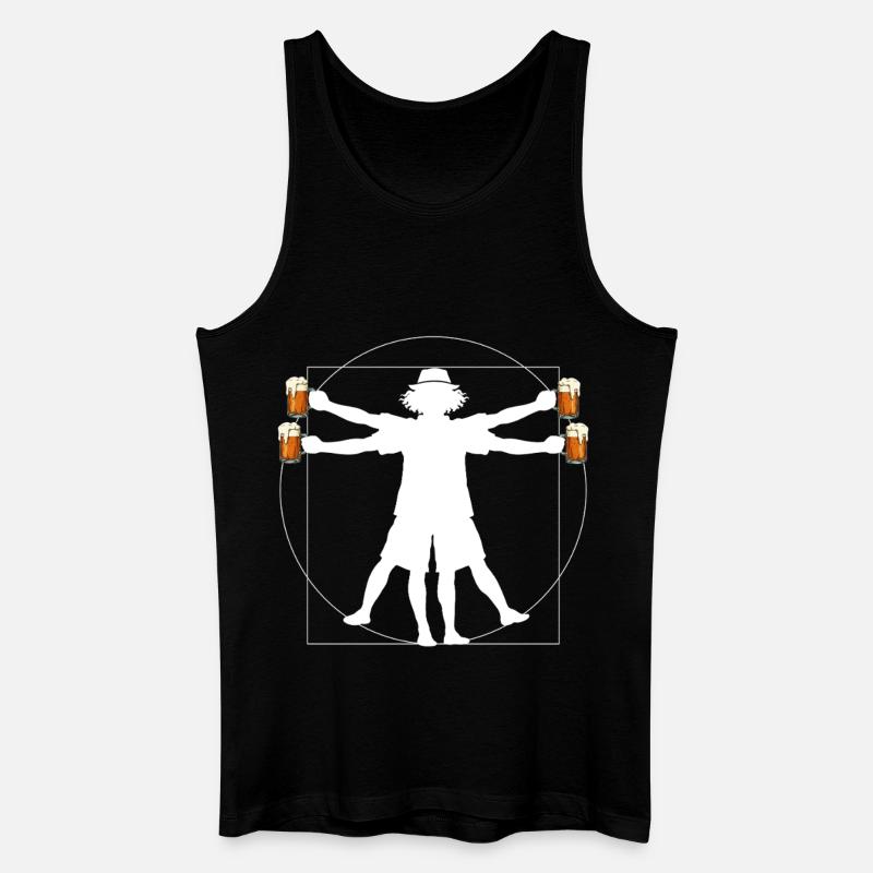 Malle Bier Mann - Männer Bio Tank Top - Schwarz