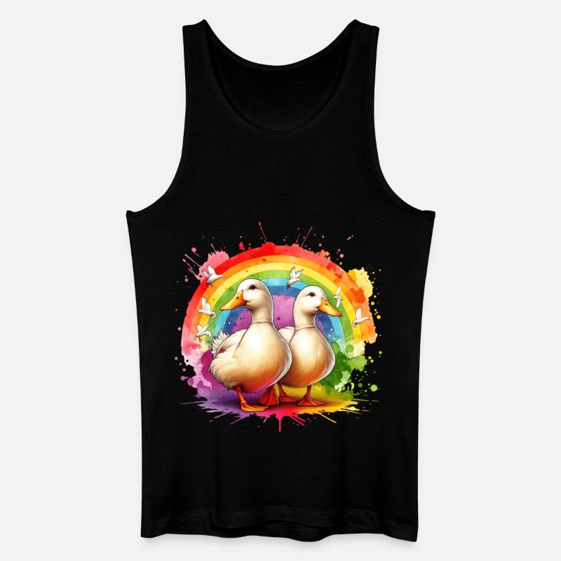 Pekingente Geschenk - Männer Bio Tank Top - Schwarz