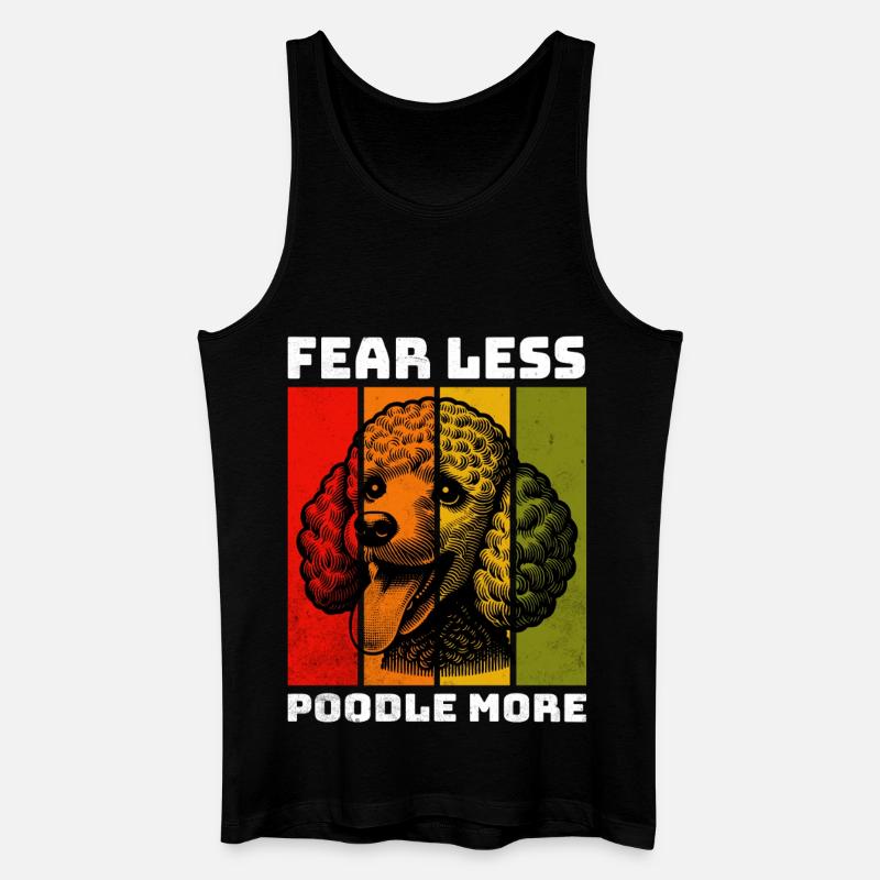 Poodle Pudel - Männer Bio Tank Top - Schwarz