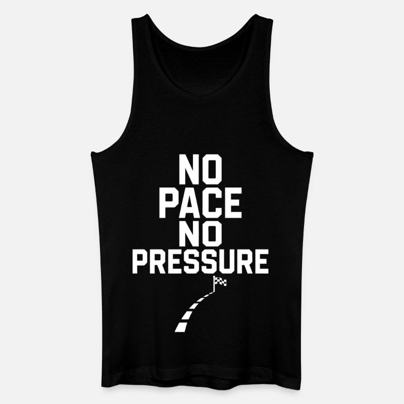 No Pace No Pressure - Männer Bio Tank Top - Schwarz