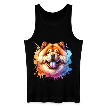 Chowchow Motif - Débardeur bio Homme - noir - Devant