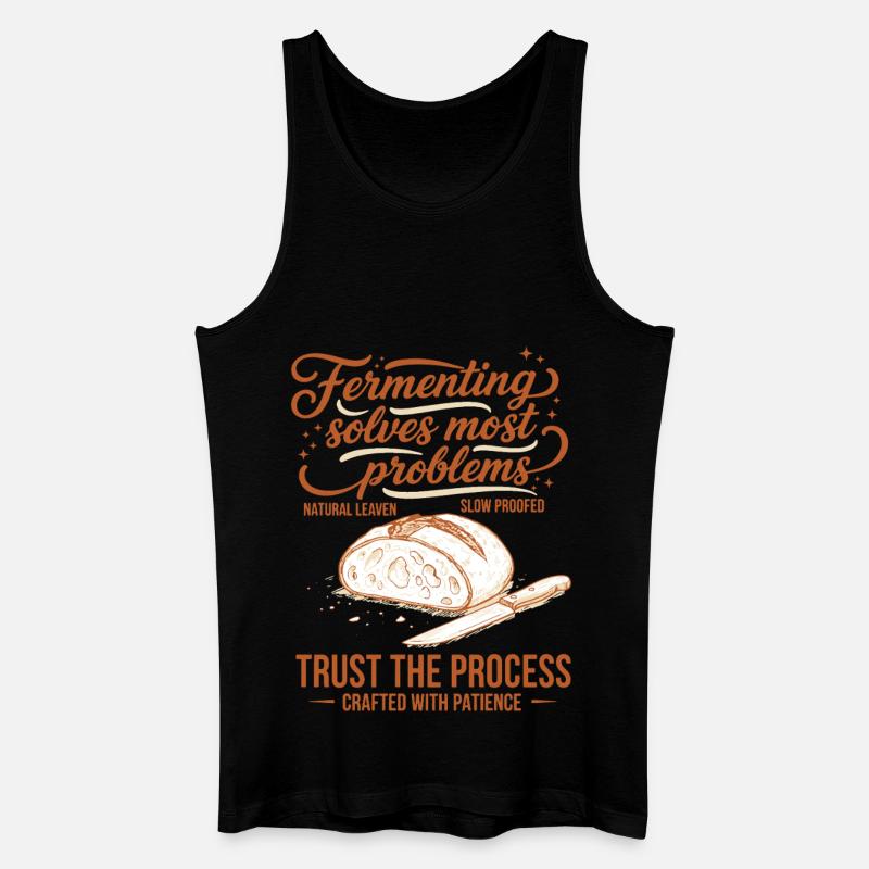 Sauerteigfermentation löst Probleme - Männer Bio Tank Top - Schwarz