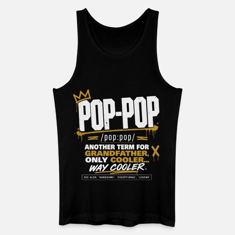 Pop-Pop-Definition – Cooler und legendärer Opa - Männer Bio Tank Top - Schwarz