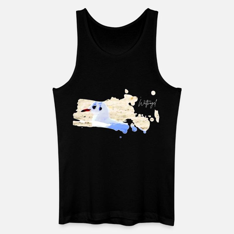 Wattvogel Nordsee Möwe - Männer Bio Tank Top - Schwarz